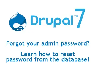 How to reset admin password in Drupal 7?